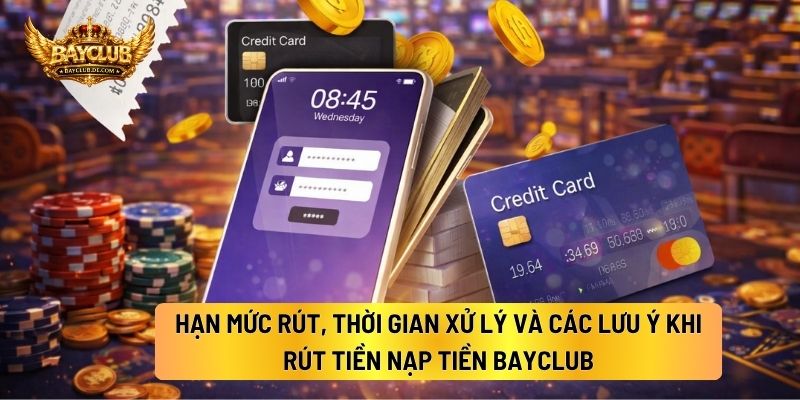 Hạn Mức Rút, Thời Gian Xử Lý Và Các Lưu Ý Khi Rút Tiền Nạp Tiền BAYCLUB